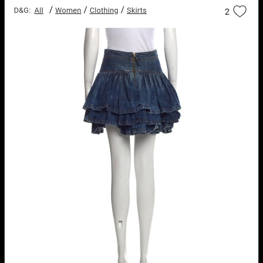 D&G denim mini skirt vintage